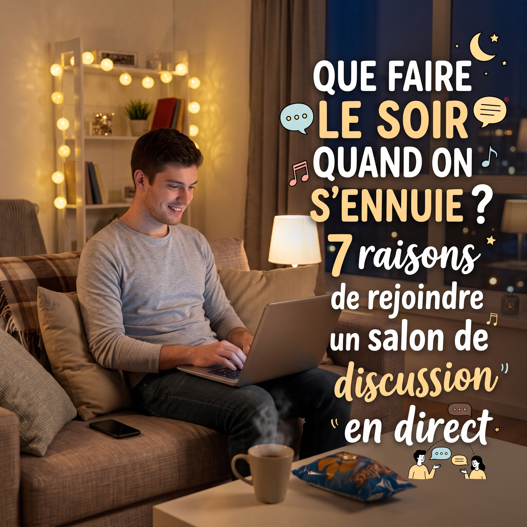 Que faire quand on s'ennuie le soir ? 7 raisons de rejoindre un salon de discussion en direct